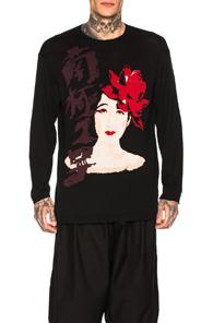 Yohji Yamamoto Antarctica 2 Jq Knit In Black