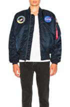 Alpha Industries Nasa Ma 1 Bomber In Blue,orange