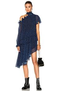 Sandy Liang Midol Dress In Abstract,blue
