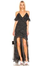 Jonathan Simkhai Speckle High Low Dress In Abstract,black