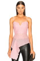 Roland Mouret Garforth Rippled Cotton Silk Top In Pink