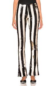 Marques ' Almeida Bootcut Trousers In Black,stripes,neutral