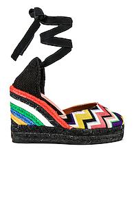Castaner X Missoni Carina Wedge Espadrille In Black,abstract
