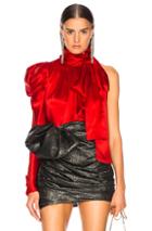 Redemption For Fwrd One Shoulder Top In Red