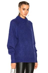 Tibi Mohair Oversized Sweater In Purple