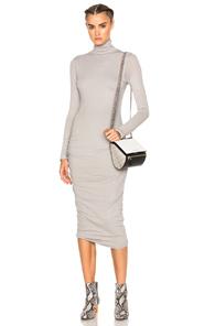 James Perse Turtleneck Skinny Dress In Gray