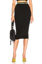Off-white Knit Long Skirt In Black