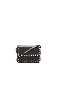 Valentino Rockstud Shoulder Bag In Black