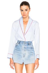 Thakoon Cropped Blazer Top In Blue