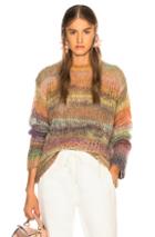 Acne Studios Long Striped Sweater In Neutral,pink,stripes,yellow