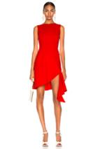 Oscar De La Renta Slit Dress In Red
