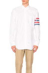 Thom Browne Classic Bar Stripe Button Down In White