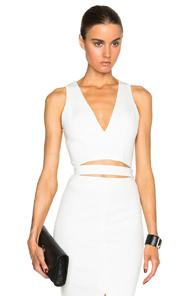 Nicholas Ponti Deep V Crop In White