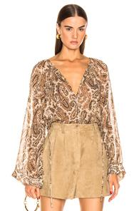 Nili Lotan Acadia Blouse In Neutral,paisley