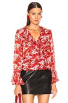 Rixo Roisin Top In Red,floral