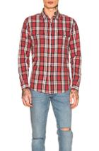 Saint Laurent Flannel Shirt In Red,checkered & Plaid