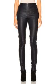 See By Chloe Skinny Leather Pants In Blue