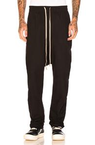 Drkshdw By Rick Owens Drawstring Long Pants In Black