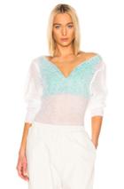 Y/project Off Shoulder Sweater In White
