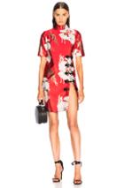 Beau Souci Slit Dress In Floral,metallics,red