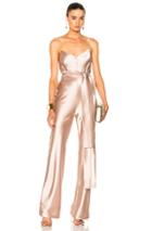 Galvan For Fwrd Slouchy Jumpsuit With Waist Tie In Pink