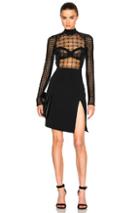 David Koma Fwrd Exclusive Macrame Bodice Mini Dress In Black