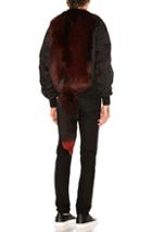 Givenchy Nylon Fox Fur Bomber In Black