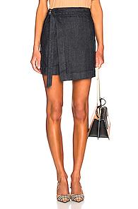 Ag Adriano Goldschmied Ahlaia Skirt In Denim Dark
