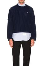 Raf Simons Big Sleeves Cropped Sweater In Blue