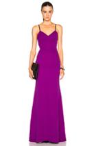 Victoria Beckham Double Crepe Camisole Gown In Purple