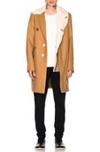 Sacai Wool Coat In Neutrals