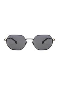 Versace Hexagonal Sunglasses In Black