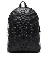Alexander Mcqueen Rib Cage Backpack In Black