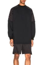 Versace Oversized Silk Quilted Sweatshirt In Black