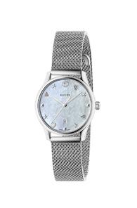 Gucci 29mm G-timeless Mesh Band Watch In Metallics