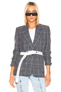 Acne Studios Jana Check Suit Jacket In Blue,plaid