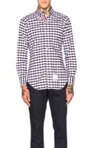 Thom Browne Gingham Check Oxford Shirt In Checkered & Plaid,black