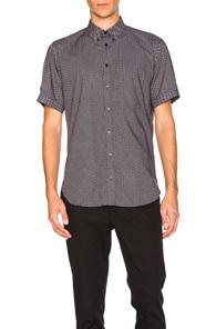 Alexander Mcqueen Short Sleeve Shirt In Blue