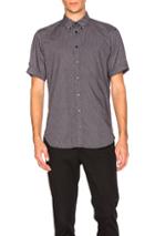 Alexander Mcqueen Short Sleeve Shirt In Blue