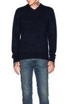Acne Studios Jena V Neck Sweater In Black,blue
