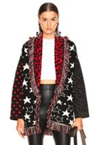 Alanui Big Moon Oversized Lurex Jacquard Cardigan In Abstract,animal Print,black,red,stars