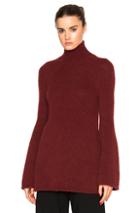 Rosetta Getty Bell Sleeve Sweater In Red