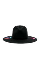 Sensi Studio Classic Long Brim Patches Hat In Black