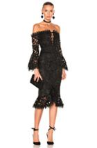 Nicholas Botanical Lace Cocktail Dress In Black