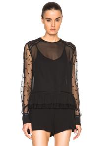 Preen Line Debbie Top In Black