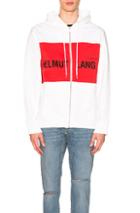 Helmut Lang X Shayne Oliver Campaign Pr Panel Zip Hoodie In White