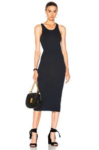 Enza Costa Racer Tank Dress In Blue