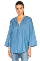 Nomia Oversized Tunic Top In Blue