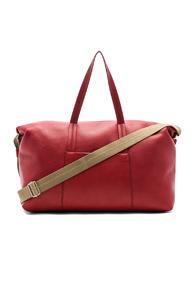 Maison Margiela Soft Leather Duffel Bag In Red