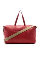 Maison Margiela Soft Leather Duffel Bag In Red